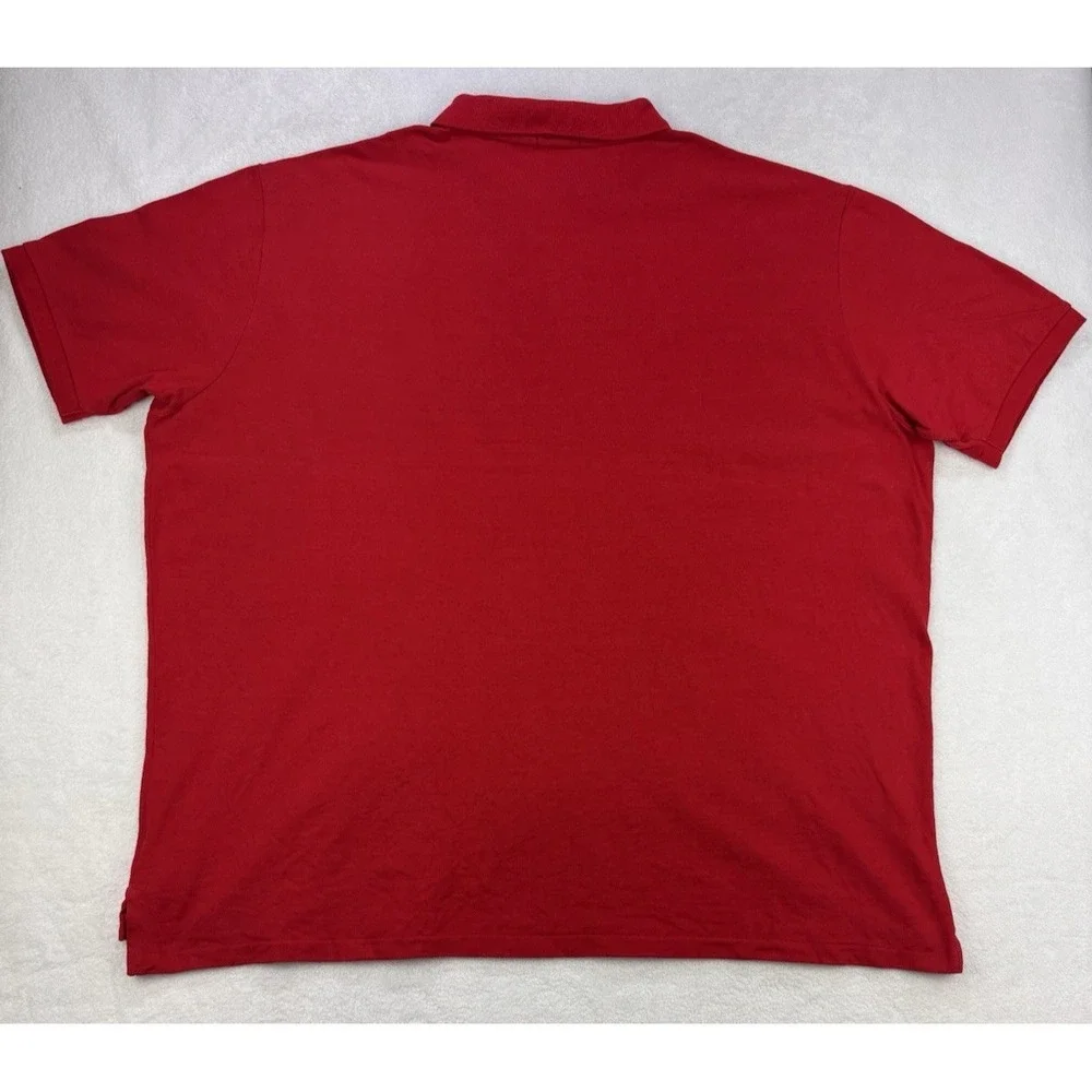 POLO  Ralph Lauren Shirt‎ Men Red 4XB TG Short Sleeve Blue Pony